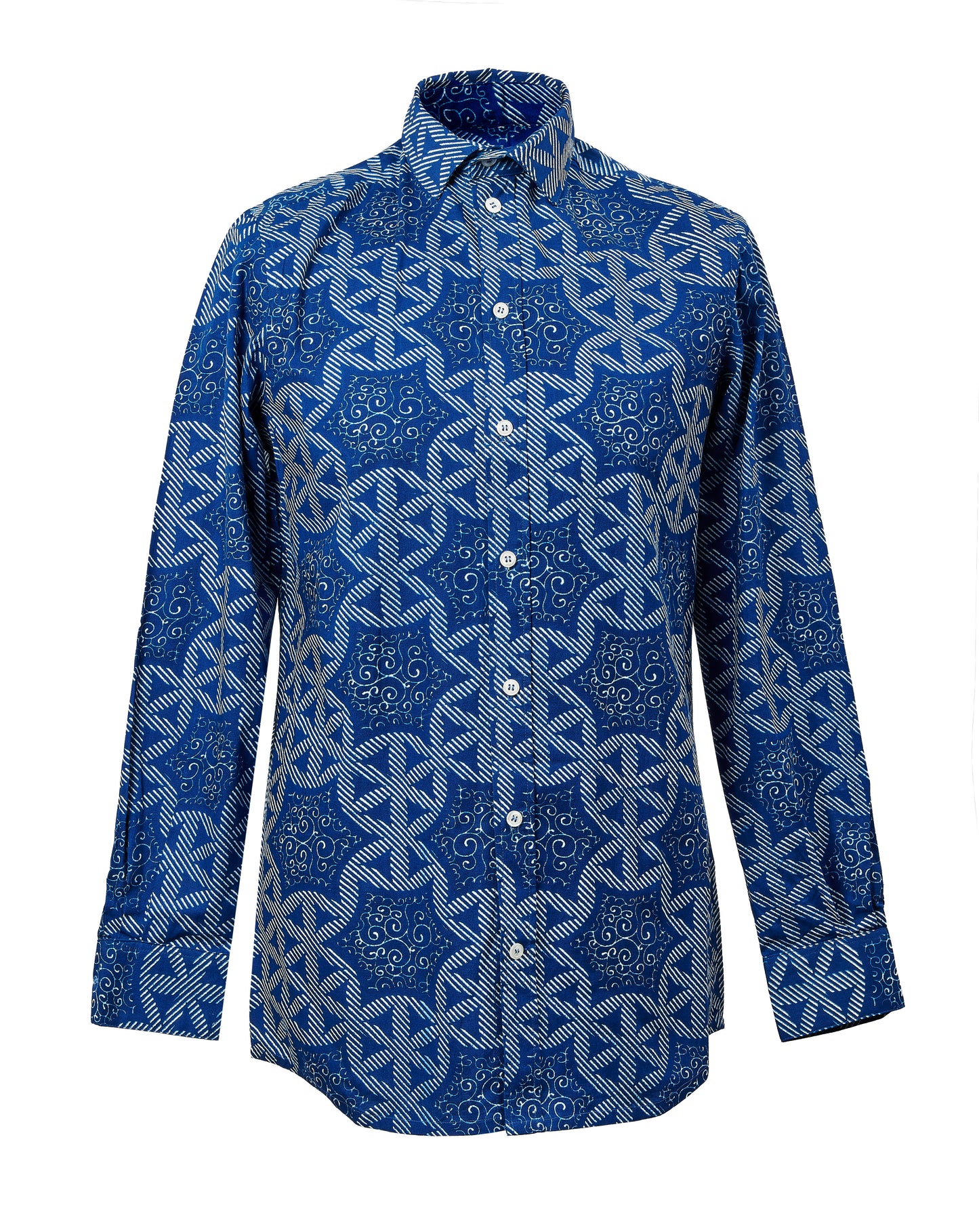 LANGARM HEMD | BLAU WEISS