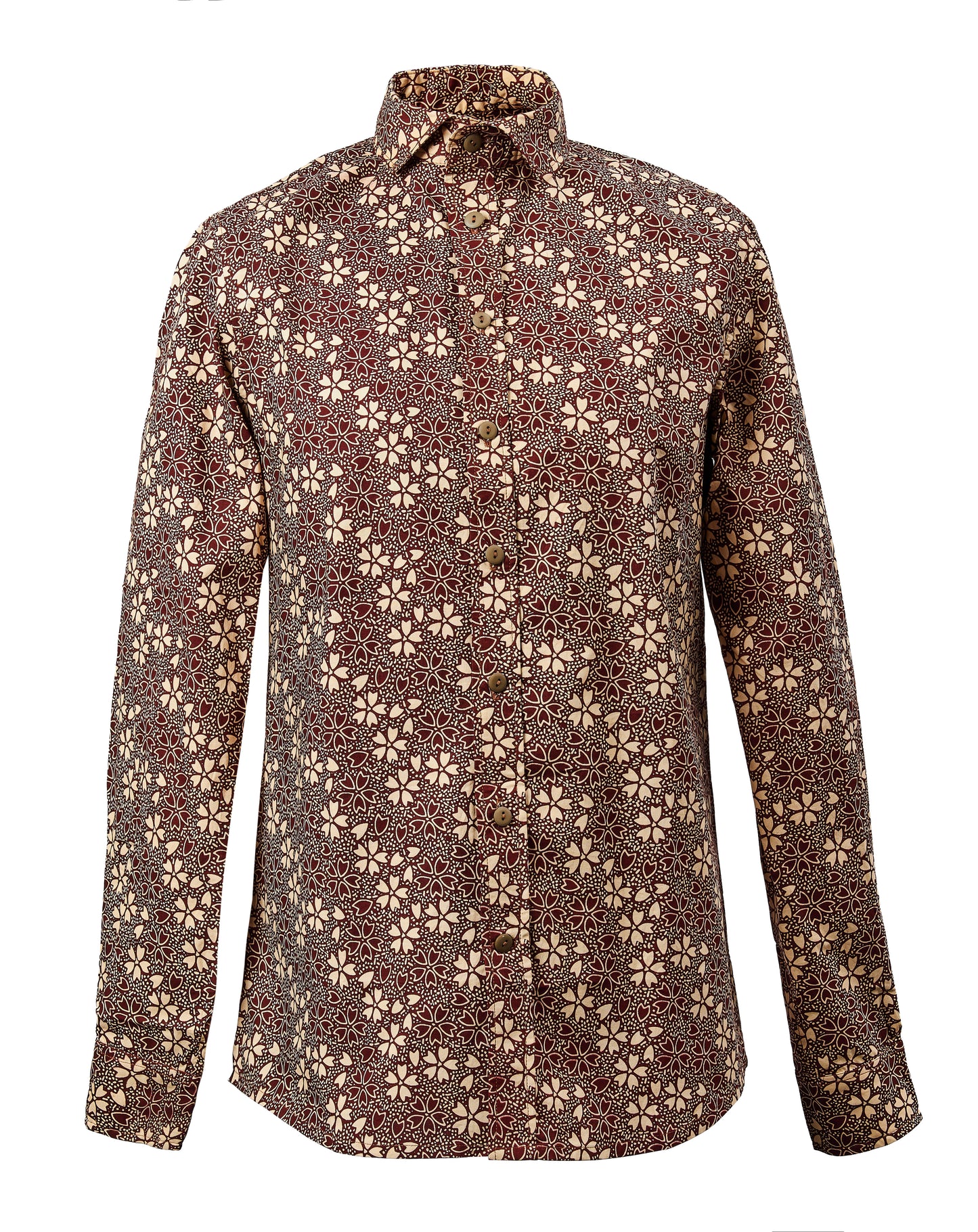 LANGARM HEMD | BEIGE BRAUN