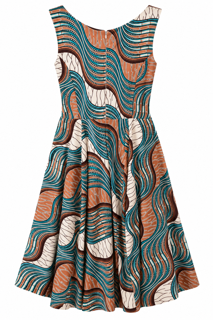 KLEID | TÜRKIS BRAUN