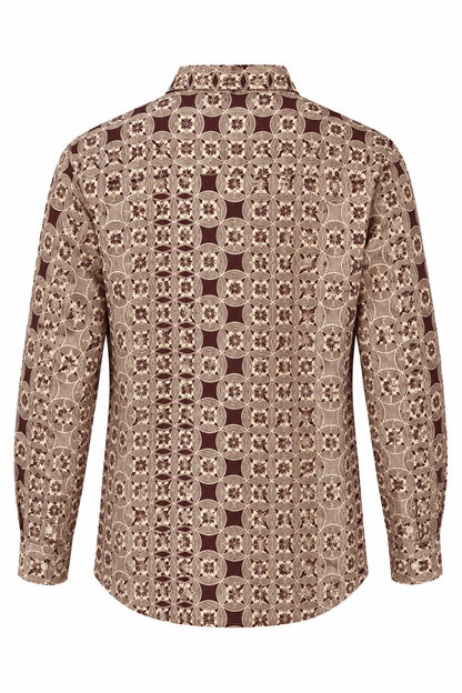 LANGARM HEMD | BEIGE BRAUN