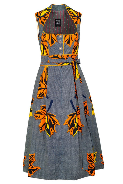 DIRNDL ANNA | GRAU ORANGE