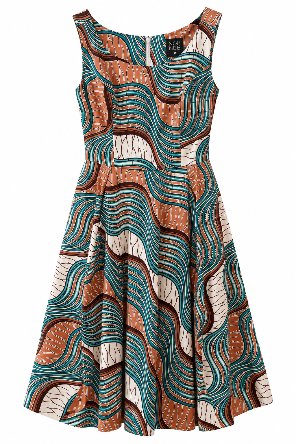 KLEID | TÜRKIS BRAUN