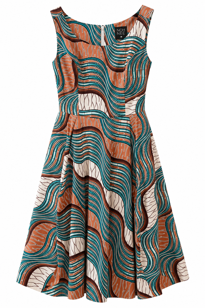 KLEID | TÜRKIS BRAUN