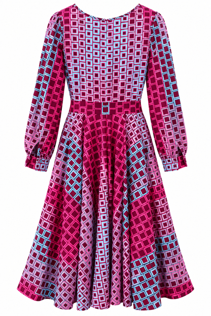 KLEID | BLAU PINK LILA