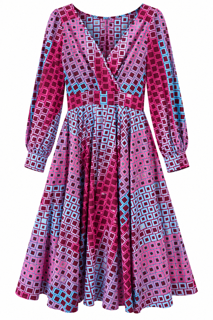 KLEID | BLAU PINK LILA