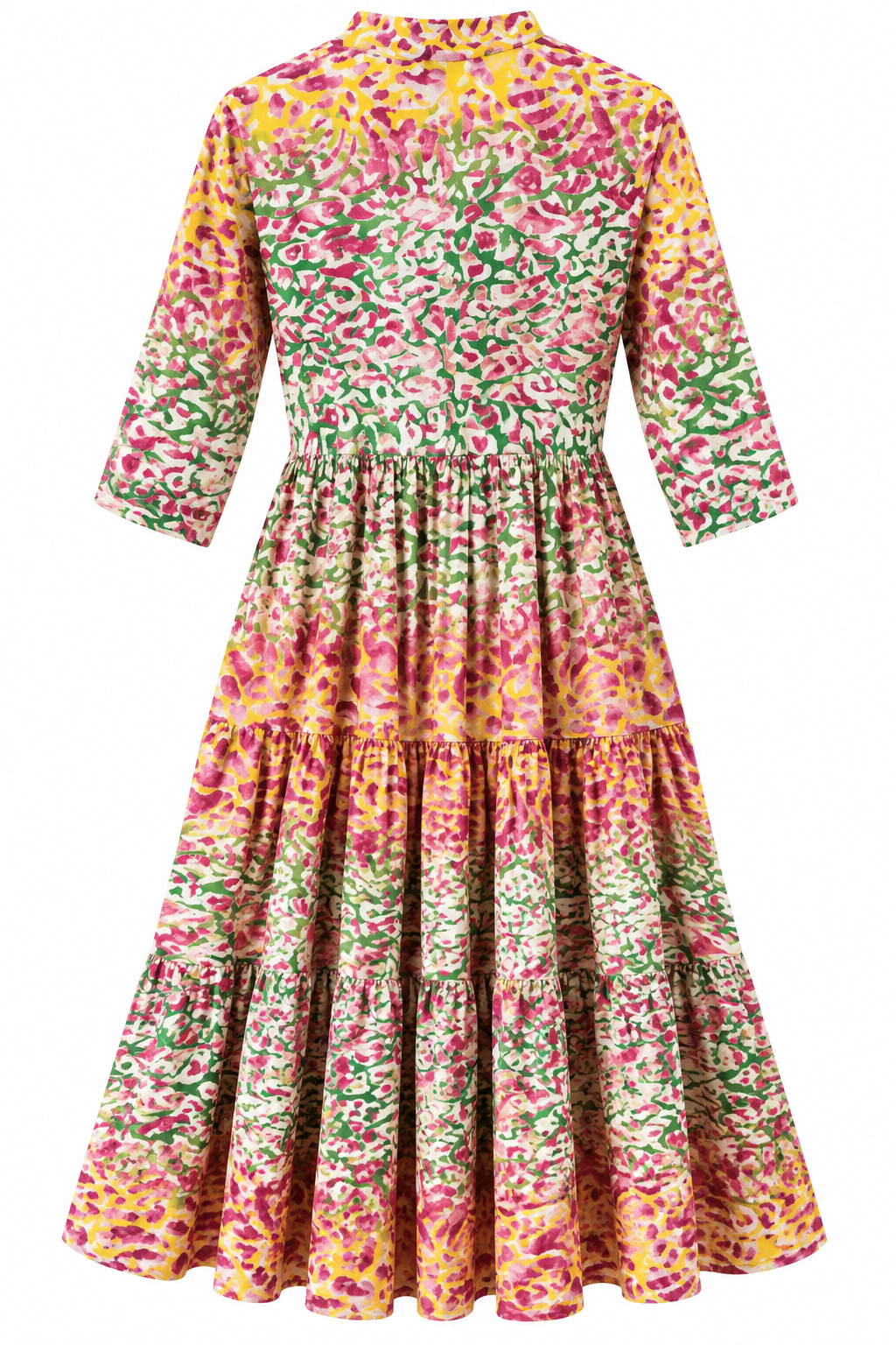 KLEID | BATIK PINK GRÜN