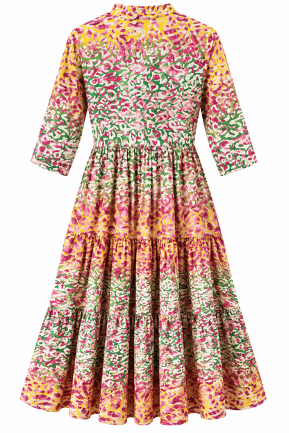 KLEID | BATIK PINK GRÜN