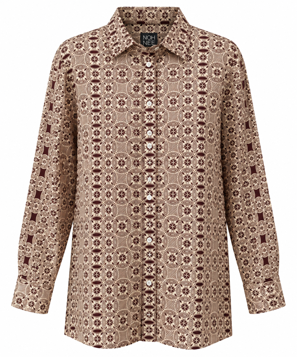 LANGARM HEMD | BEIGE BRAUN