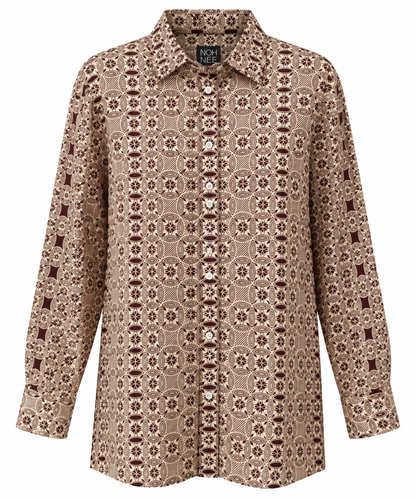 LANGARM HEMD | BEIGE BRAUN
