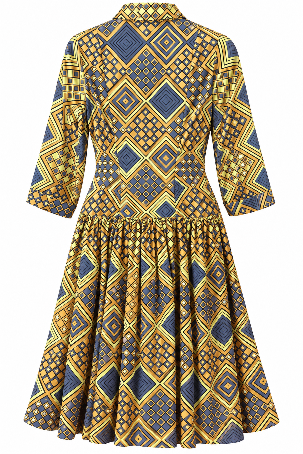 KLEID | GOLD BLAU