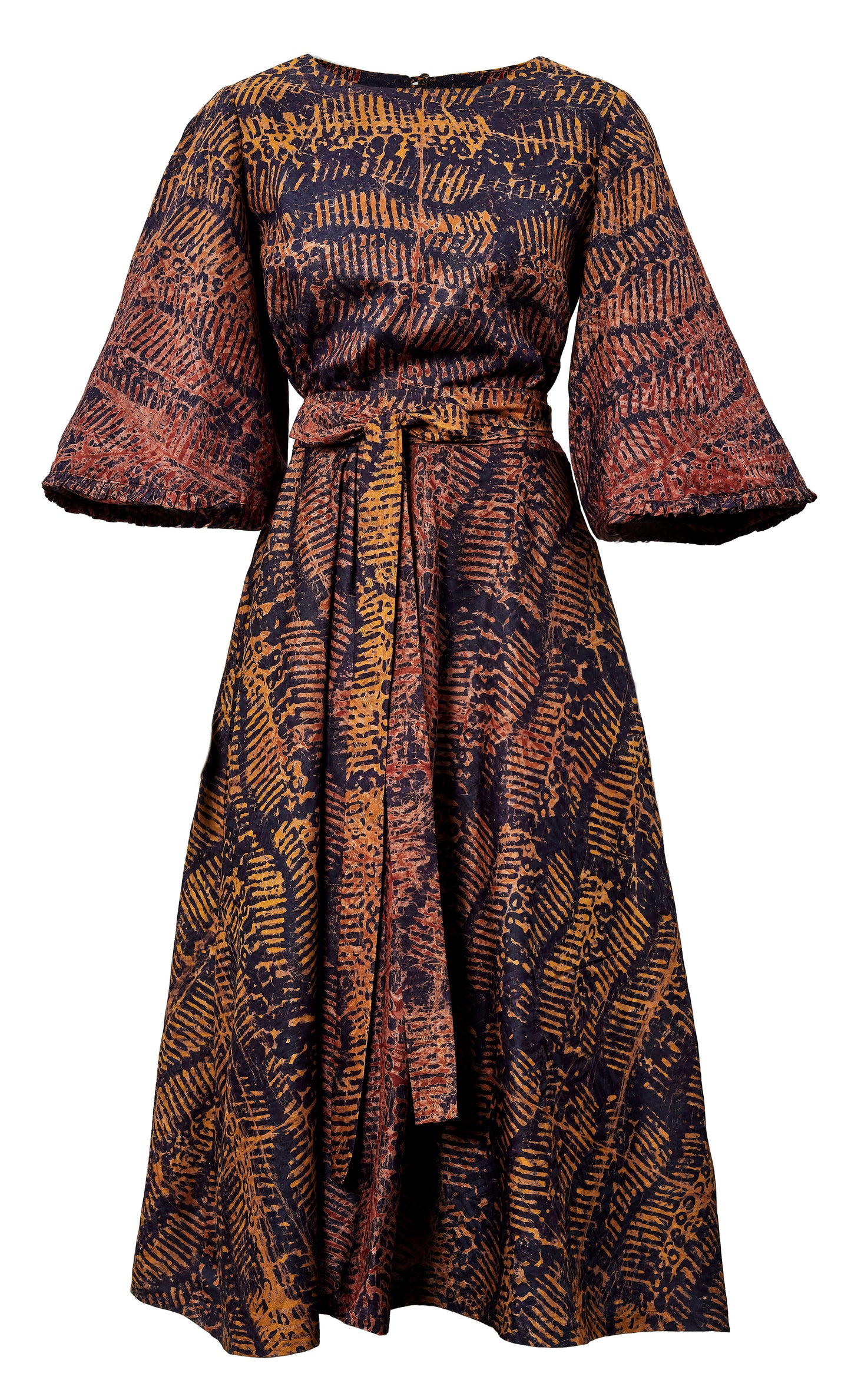 KLEID |  BLAU ROT ORANGE