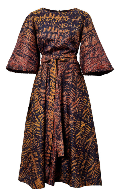 KLEID |  BLAU ROT ORANGE