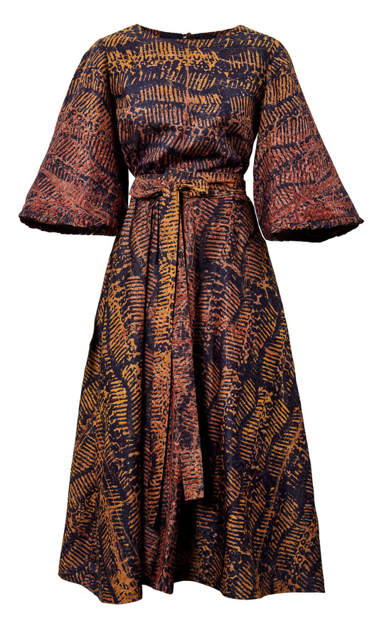 KLEID |  BLAU ROT ORANGE