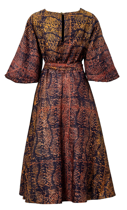 KLEID |  BLAU ROT ORANGE