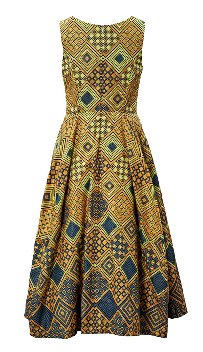 KLEID |  GOLD BLAU