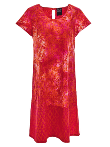 Kleid Karin | roter Batik