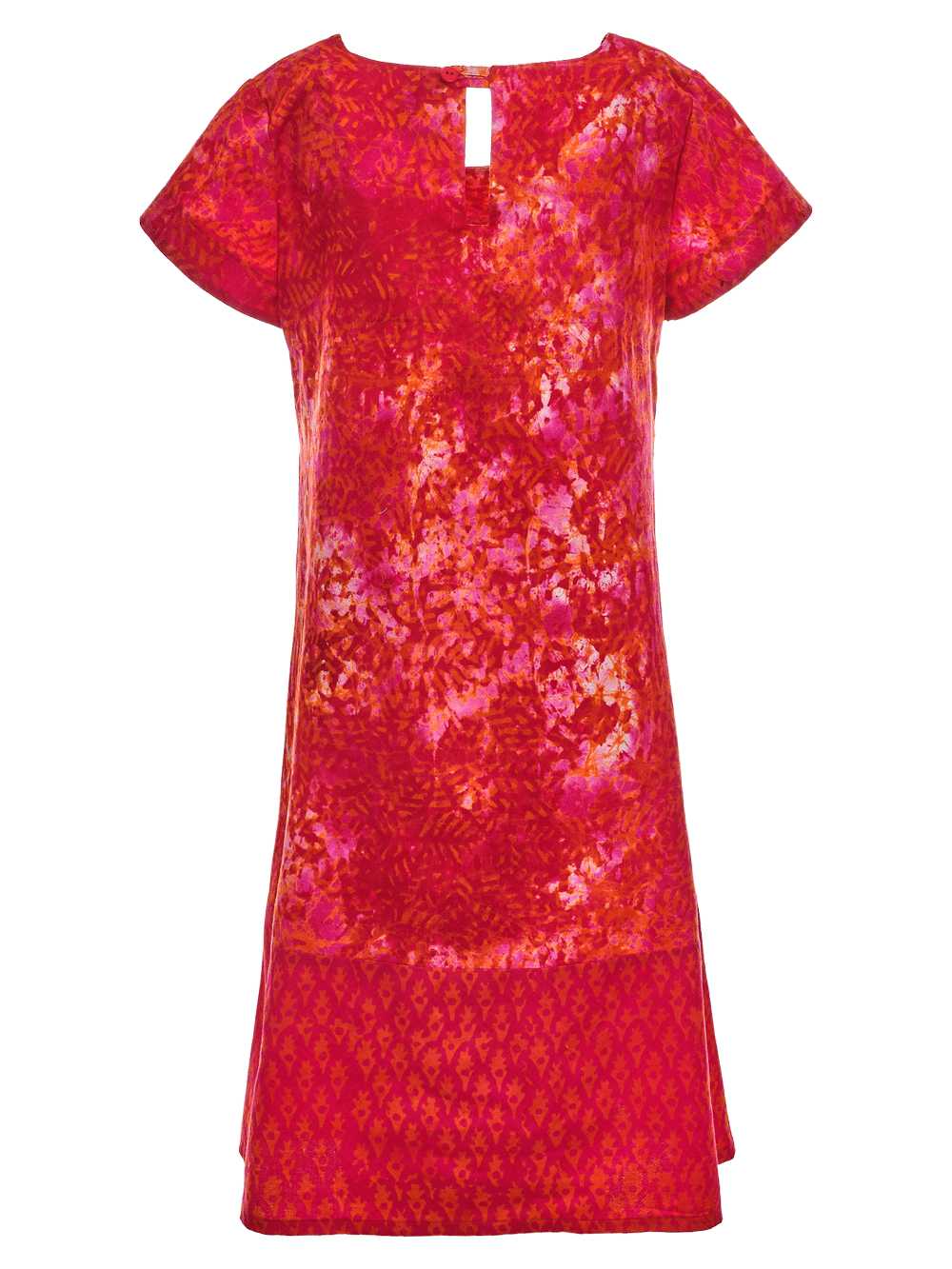 Kleid Karin | roter Batik