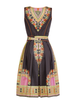 DIRNDL TÉRÉ | WAXPRINT MIT ROSA ORNAMENTEN