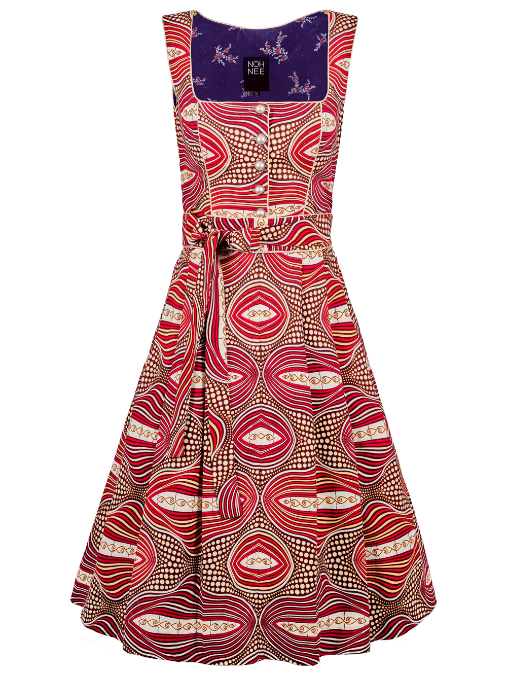 DIRNDL TÉRÉ | WAXPRINT ROT BEIGE