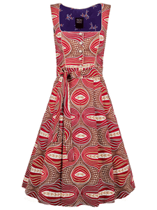 DIRNDL TÉRÉ | WAXPRINT ROT BEIGE