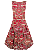 DIRNDL TÉRÉ | WAXPRINT ROT BEIGE