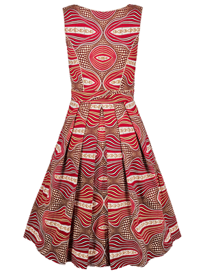 DIRNDL TÉRÉ | WAXPRINT ROT BEIGE