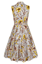 DIRNDL ANNA | FLORALER WAXPRINT SILBER