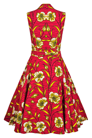 DIRNDL ANNA | FLORALER WAXPRINT ROT