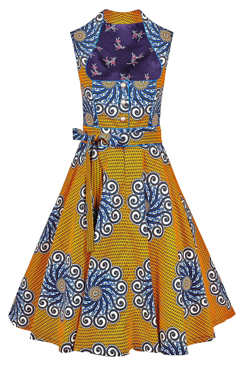 DIRNDL ANNA | GRAFISCHER WAXPRINT ORANGE