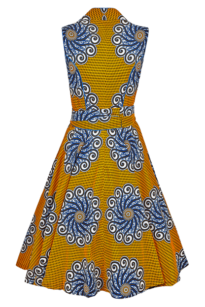 DIRNDL ANNA | GRAFISCHER WAXPRINT ORANGE